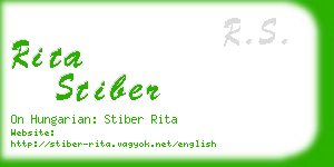 rita stiber business card